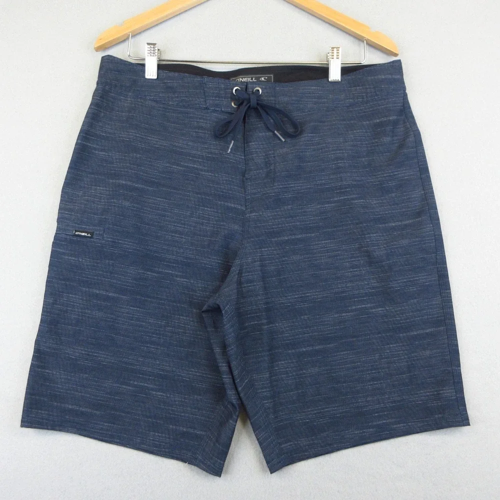 O'Neill Boardshorts Mens 34 Blue Heathered Stretch‎ Swim Surf Beach